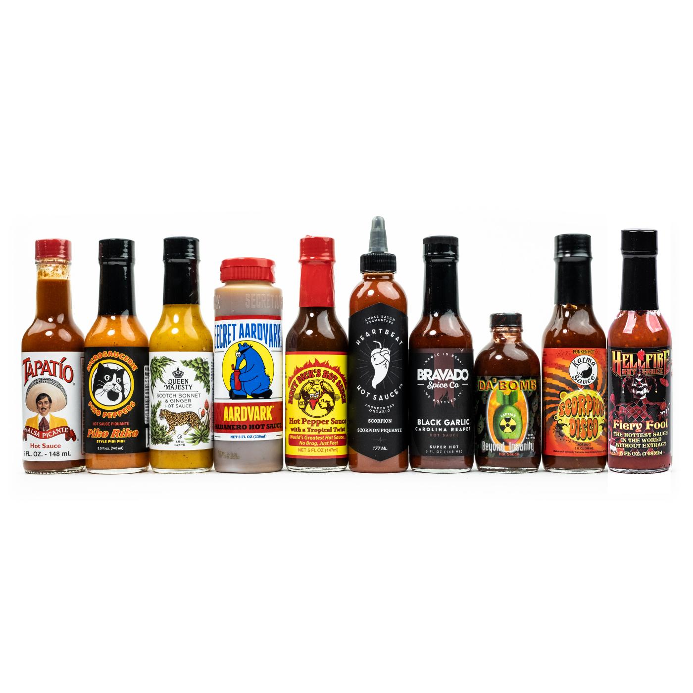 Hot Ones Hot Sauce Gift Box - 10 Natural Ingredients, Small Batch Variety  Pack for Spice Lovers