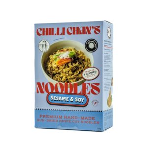 chilli chans sesame soy noodles handgeschnittene Nudeln